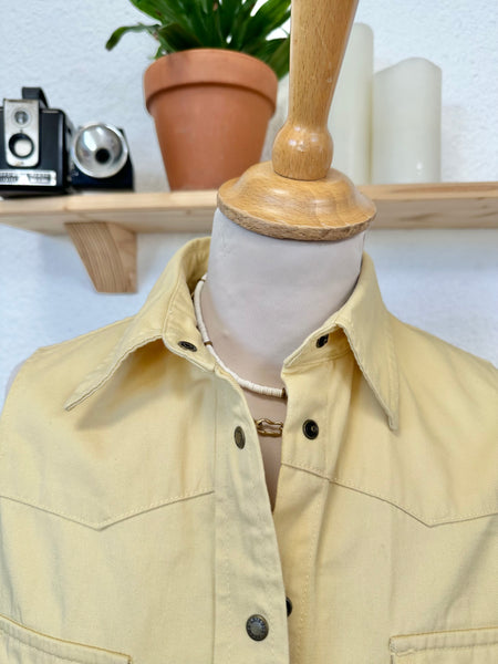 Veste sans manches jaune Vintage
