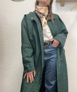 Trench long vert Vintage