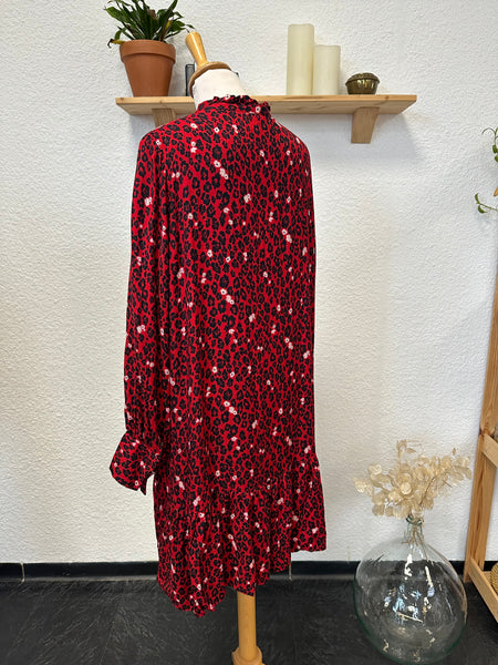 Robe rouge à jacquard animalier Gerard Darel