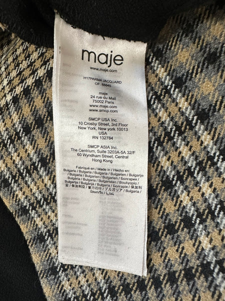 Pantalon large à carreaux Maje