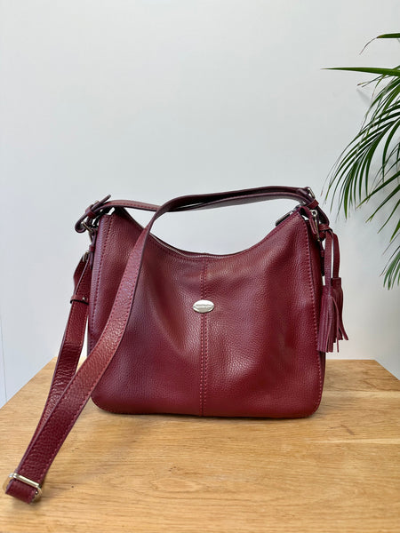 Sac en cuir bordeaux Mac Douglas