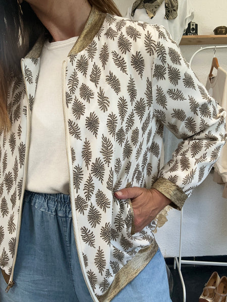 Veste bombers dorée