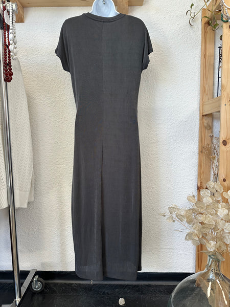 Robe longue argenté Mango