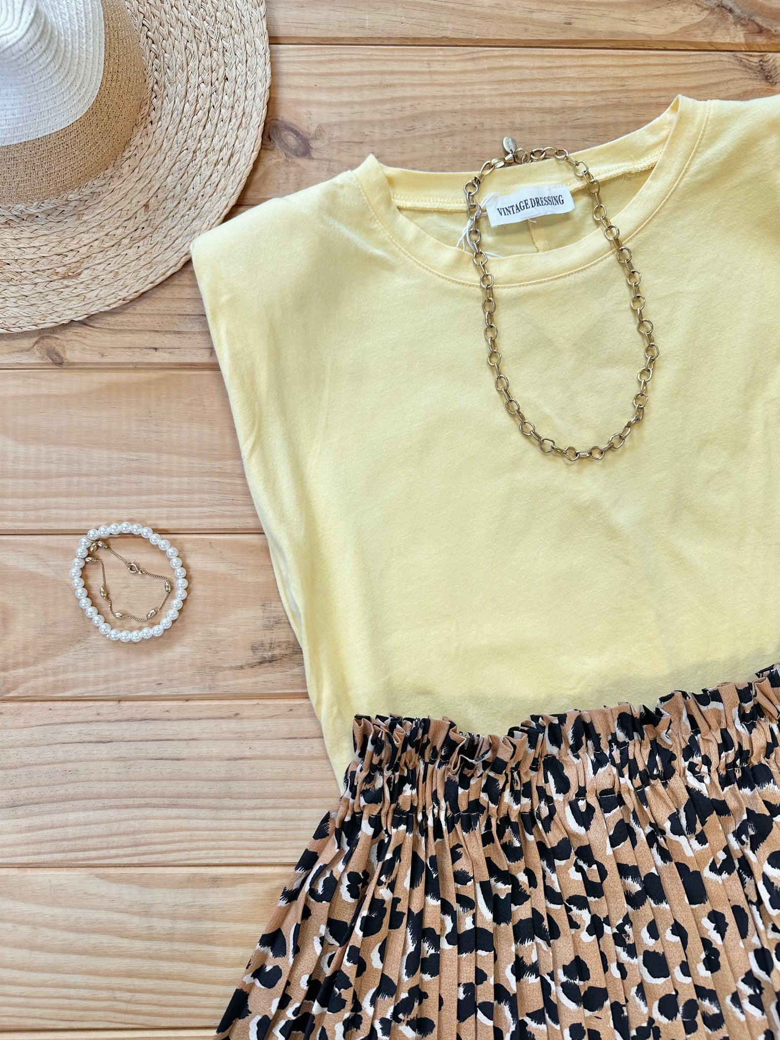 Top jaune