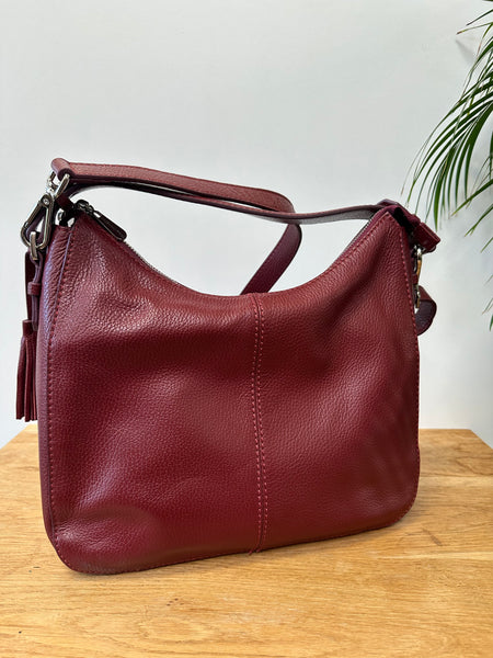 Sac en cuir bordeaux Mac Douglas