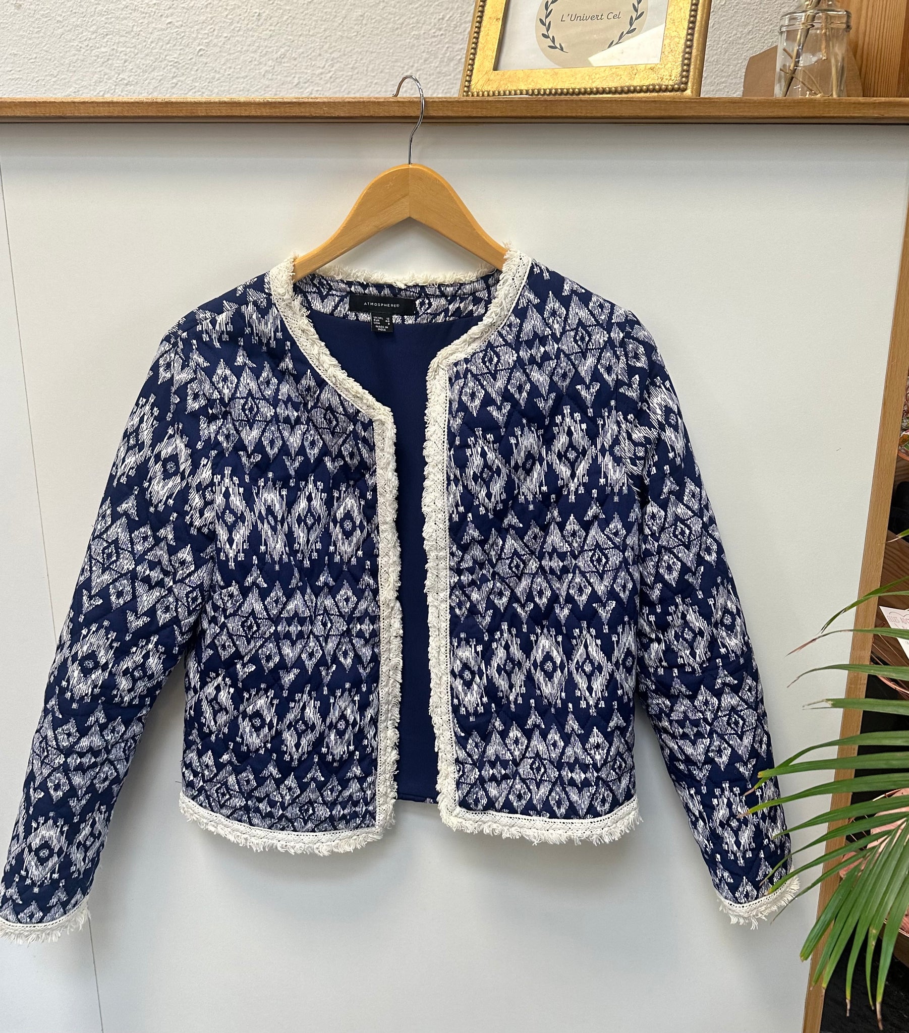 Veste bleu matelassé