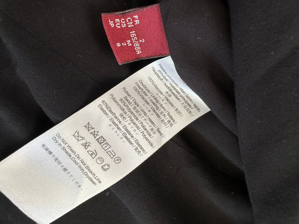 Blazer noir fleuri bleu