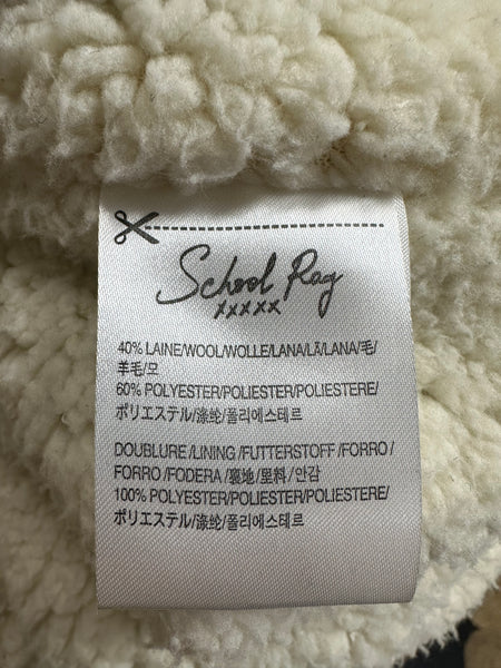 Manteau à carreaux beige oversize School Rag