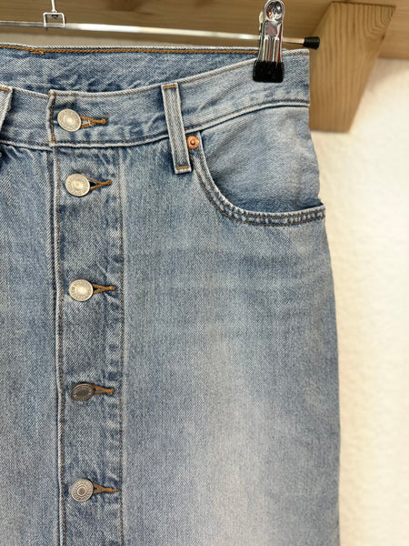 Jupe en jeans bleu mi longue Levi’s