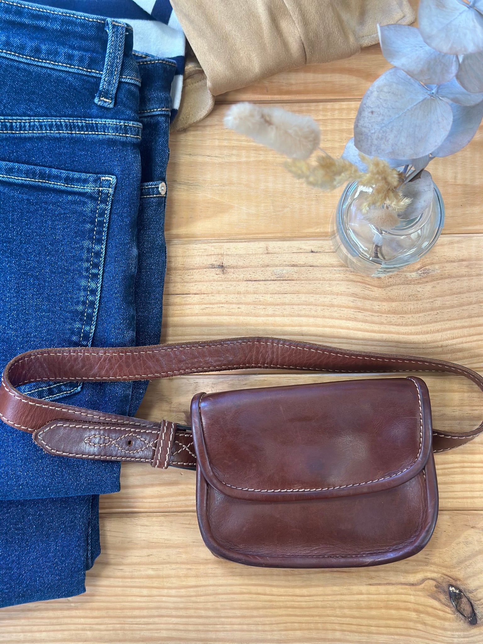 Sac en cuir marron