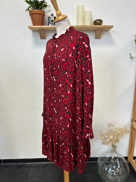 Robe rouge à jacquard animalier Gerard Darel