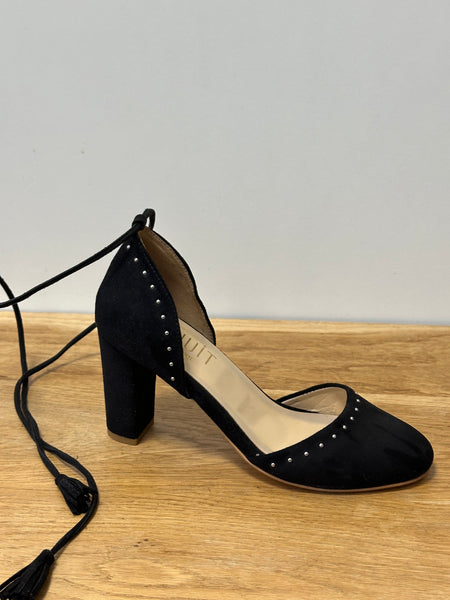 Escarpins en velours noir Minuit sur Terre