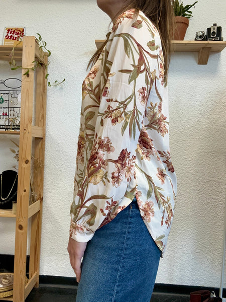 Chemsier écru imprimé