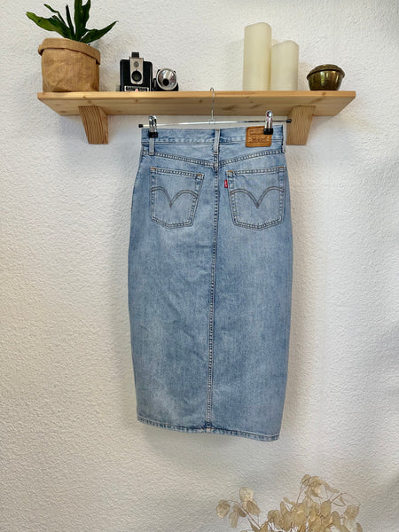 Jupe en jeans bleu mi longue Levi’s