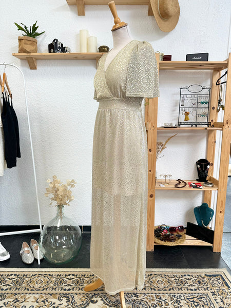 Robe longue doré