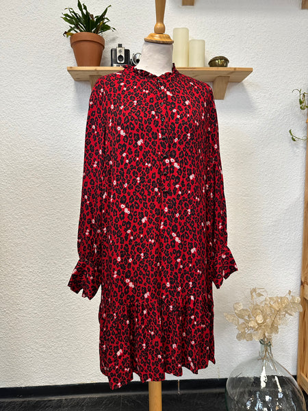 Robe rouge à jacquard animalier Gerard Darel