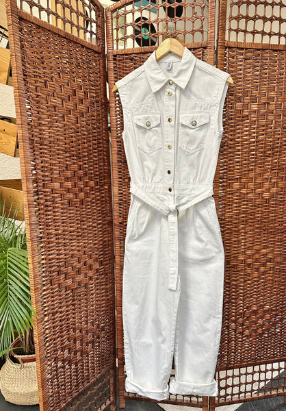 Combinaison sans manches en jeans blanc Liu Jo