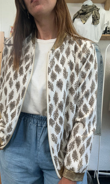 Veste bombers dorée