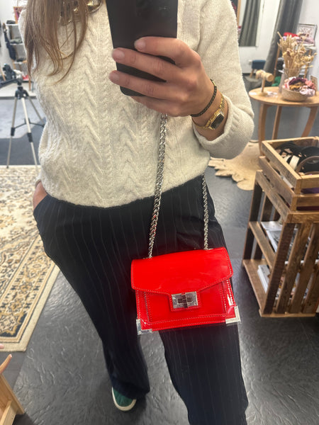 Sac en cuir rouge The Kooples
