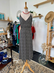 Robe noir à pois