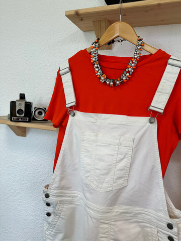 Salopette en jeans blanc Boden