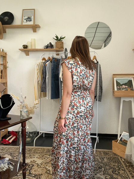 Robe longue fleuri