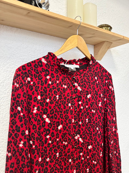 Robe rouge à jacquard animalier Gerard Darel