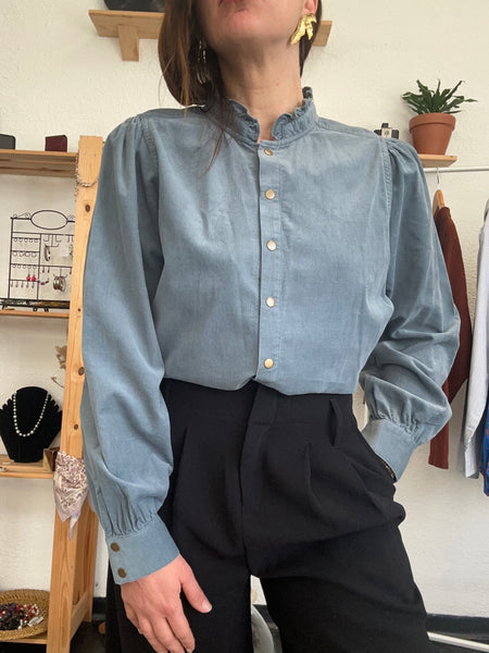 Chemise bleu en velours côtelé Maison 123