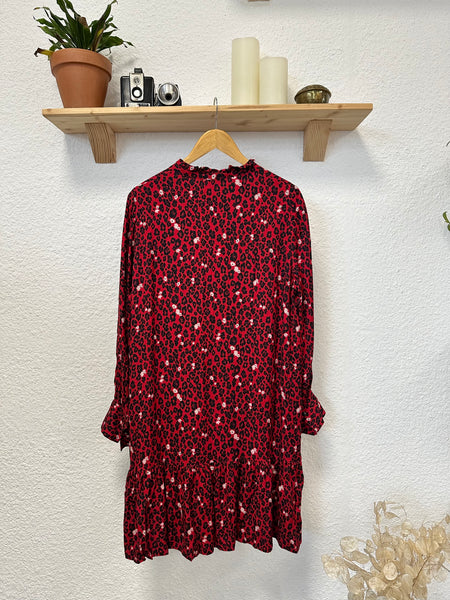 Robe rouge à jacquard animalier Gerard Darel
