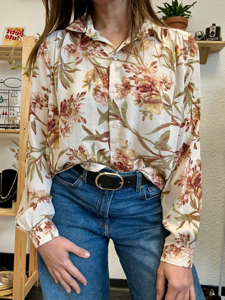 Chemsier écru imprimé