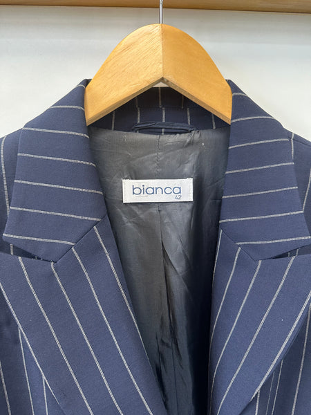 Blazer bleu rayé Vintage