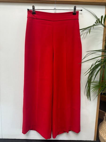 Pantalon fluide rouge Zara T.38