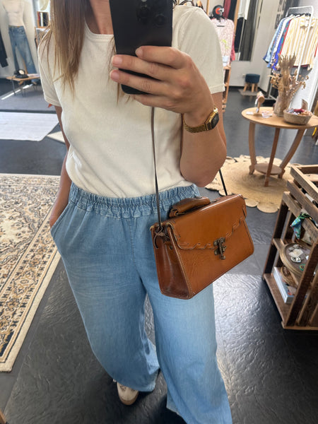 Sac en cuir vintage