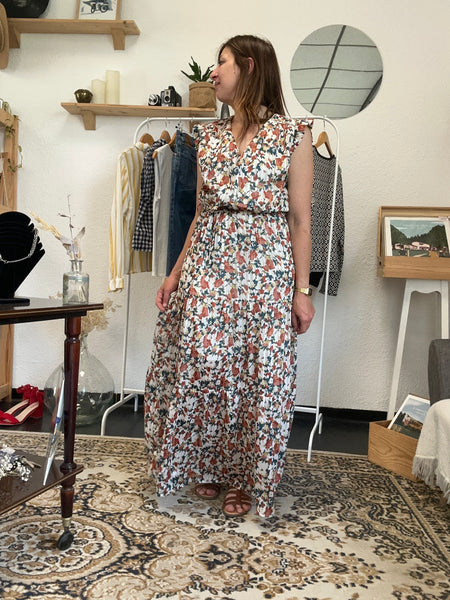 Robe longue fleuri