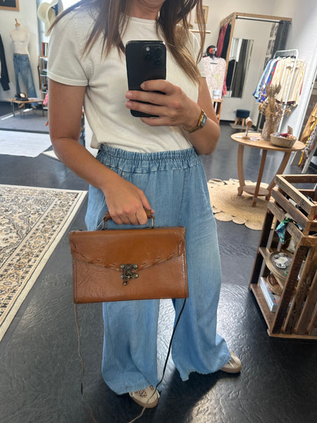 Sac en cuir vintage