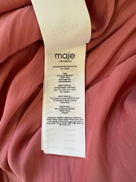Robe satinée rose Maje