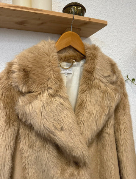 Manteau en fausse fourrure beige Patrizia Pepe