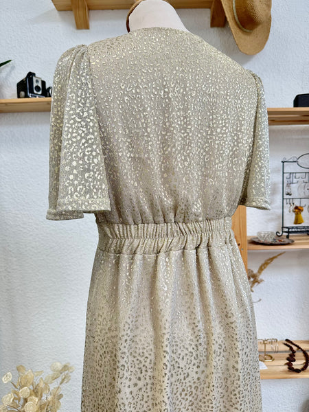 Robe longue doré