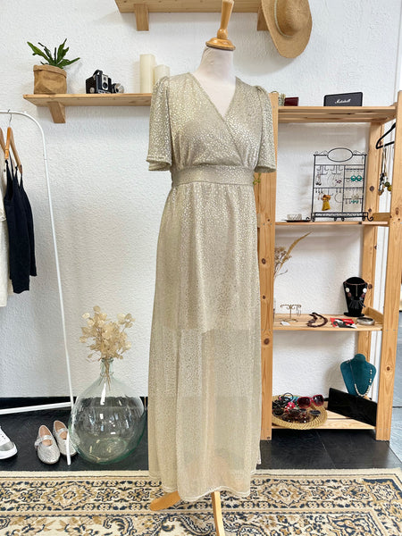 Robe longue doré