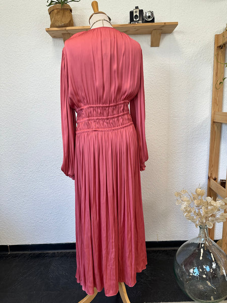 Robe satinée rose Maje
