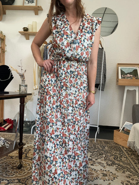 Robe longue fleuri