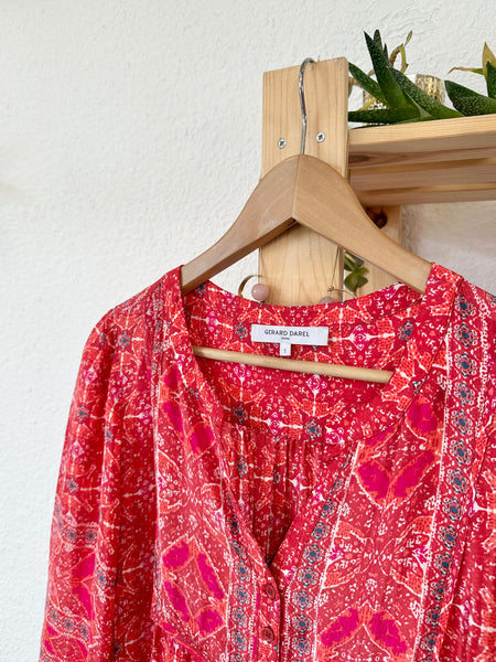 Robe imprimé rouge Gerard Darel