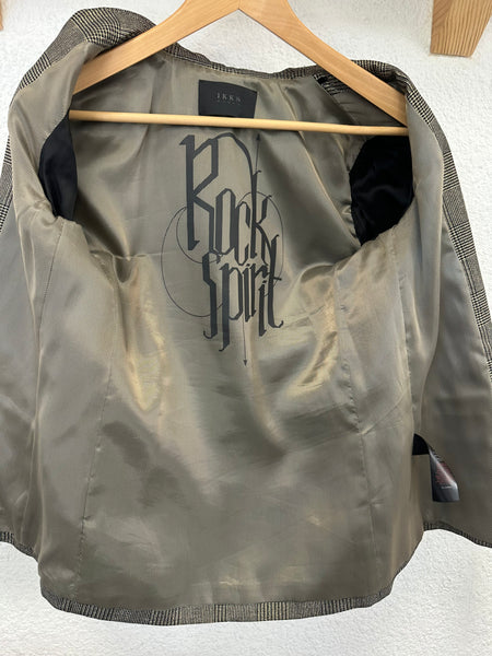Blazer à carreaux noir et doré IKKS