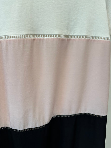 Tee shirt blanc rose et noir Maison 123