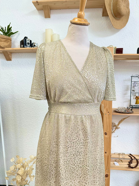 Robe longue doré