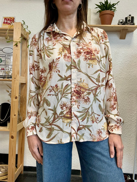 Chemsier écru imprimé