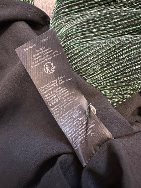 Robe longue métallisé verte IKKS