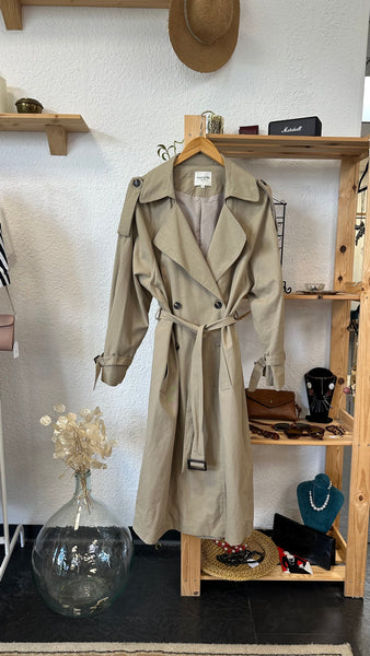 Trench long vert clair oversize Grace & Mila