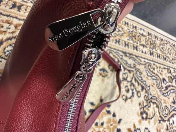 Sac en cuir bordeaux Mac Douglas