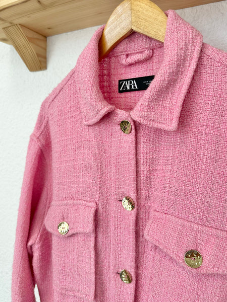 Veste en tweed rose
